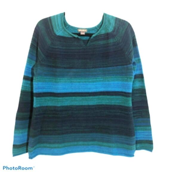 Eddie Bauer Striped Color Block  Sweater. Size M. - Picture 1 of 4
